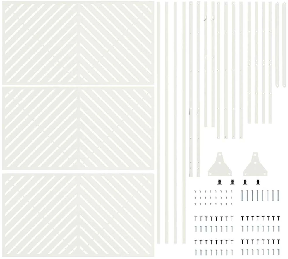 Privatumo žaliuzės 100 x 50 x 180 cm Plienas Balta