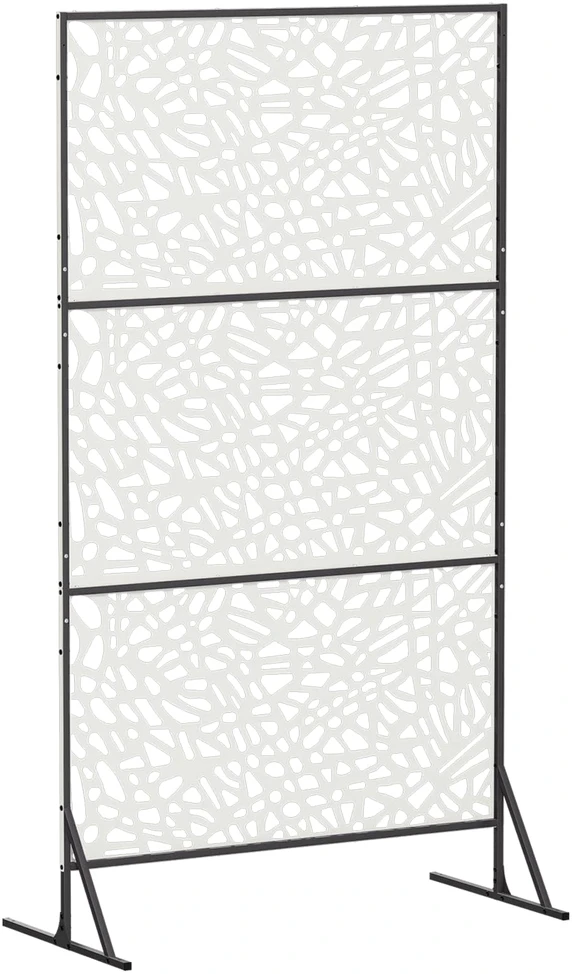 Privatumo žaliuzės 100 x 50 x 180 cm Plienas Balta