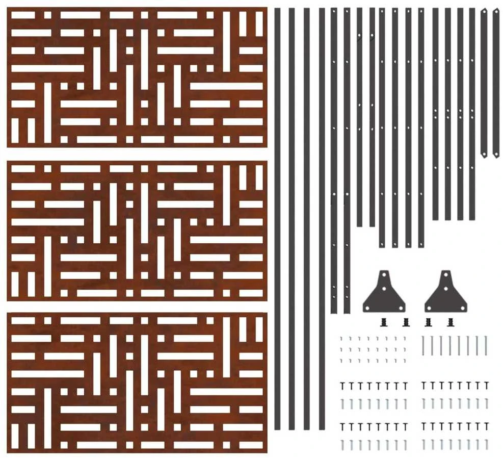 Privatumo žaliuzės 100 x 50 x 180 cm Rūdijanti