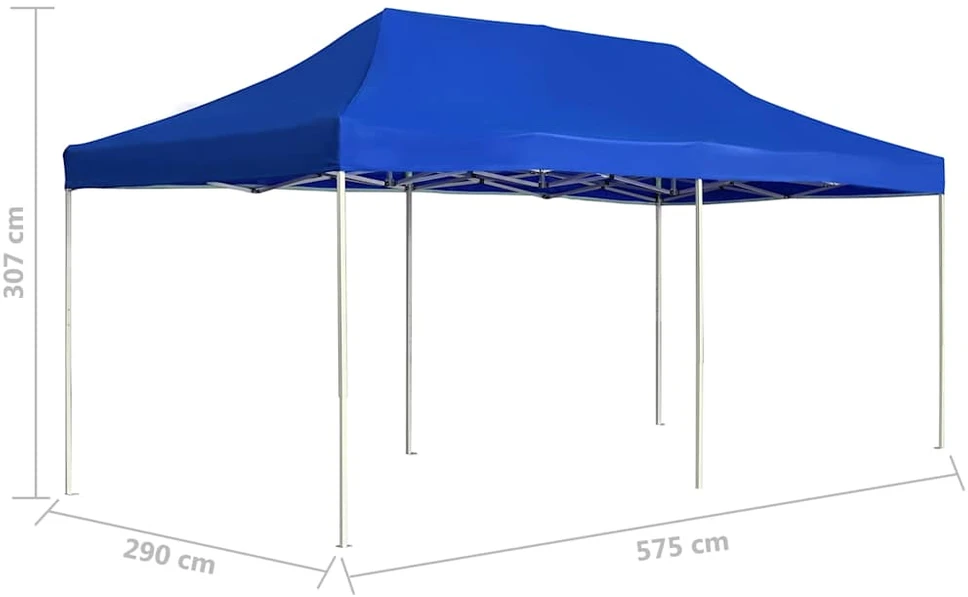 Prof. išskleidžiama proginė palapinė, mėlyna, 6x3m, aliuminis