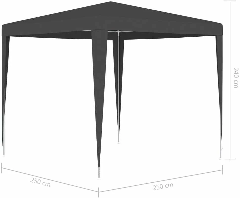Profesionali proginė palapinė, antracito, 2,5x2,5m, 90g/m²