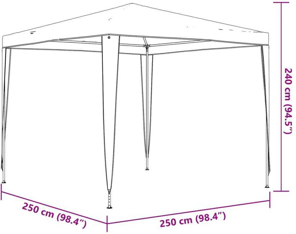 Profesionali proginė palapinė, antracito, 2,5x2,5m, 90g/m²
