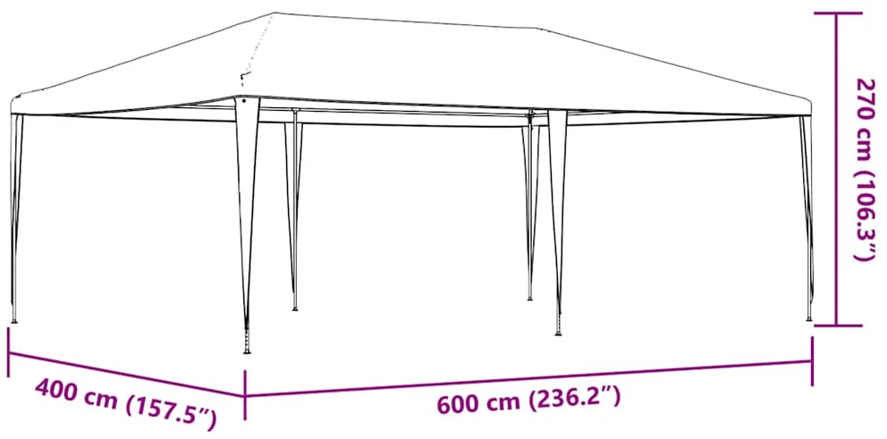 Profesionali proginė palapinė, žalios spalvos, 4x6m, 90g/m²