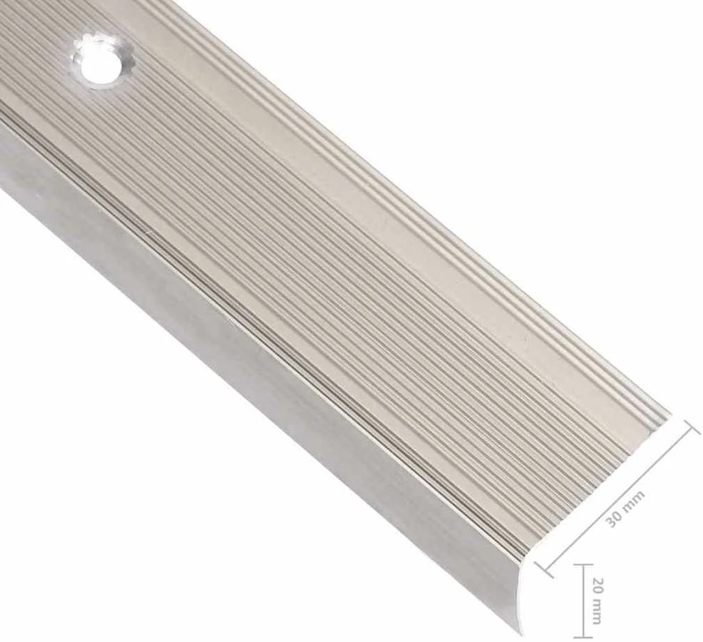 Profiliai laiptams, 15vnt., šampano, 100cm, aliuminis, L formos