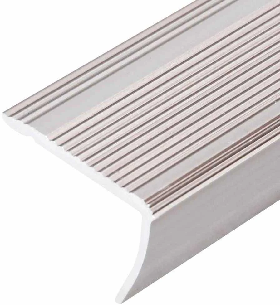 Profiliai laiptams, 15vnt., šampano, 100cm, aliuminis, L formos