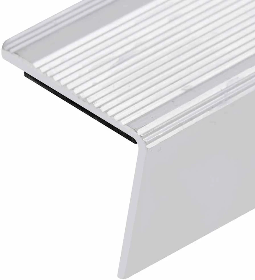 Profiliai laiptams, 15vnt., sidabro, 100cm, aliuminis, L formos