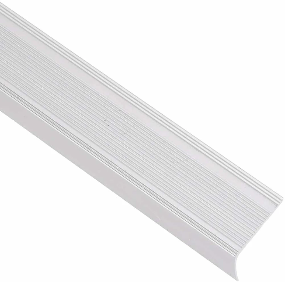 Profiliai laiptams, 15vnt., sidabro, 100cm, aliuminis, L formos