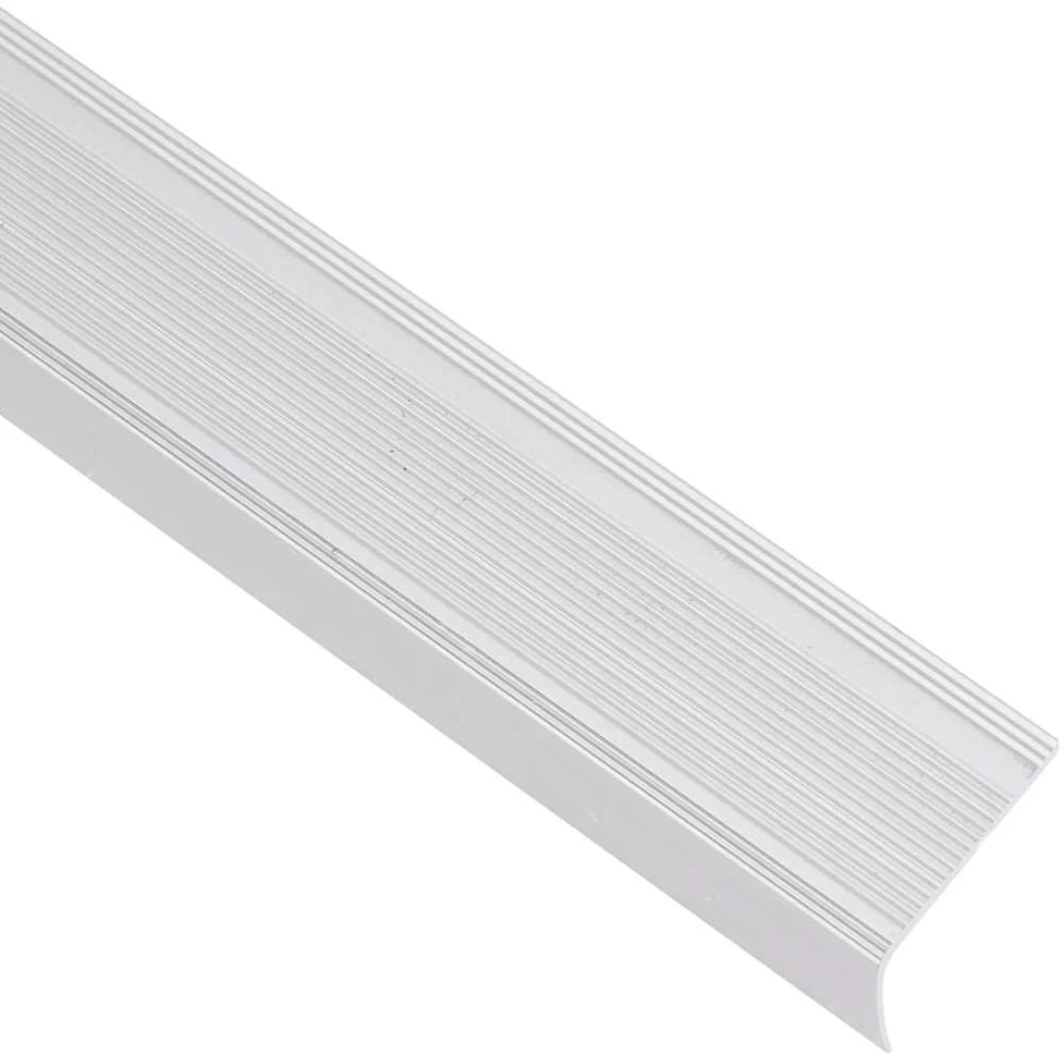 Profiliai laiptams, 15vnt., sidabro, 90 cm, aliuminis, L formos