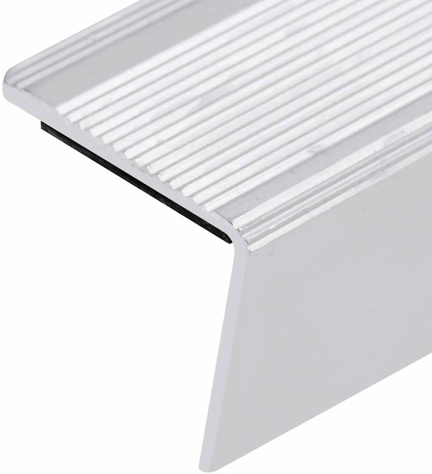 Profiliai laiptams, 15vnt., sidabro, 90 cm, aliuminis, L formos