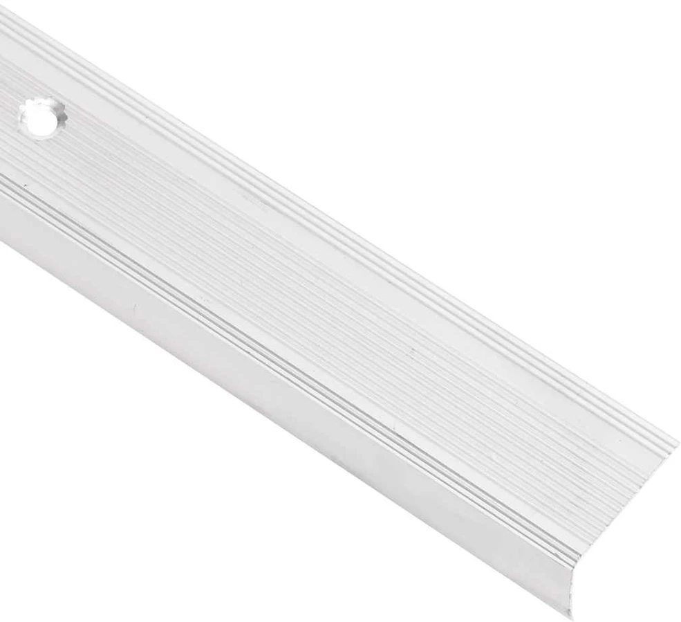 Profiliai laiptams, 15vnt., sidabro, 90 cm, aliuminis, L formos