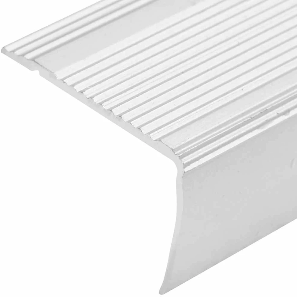 Profiliai laiptams, 15vnt., sidabro, 90 cm, aliuminis, L formos