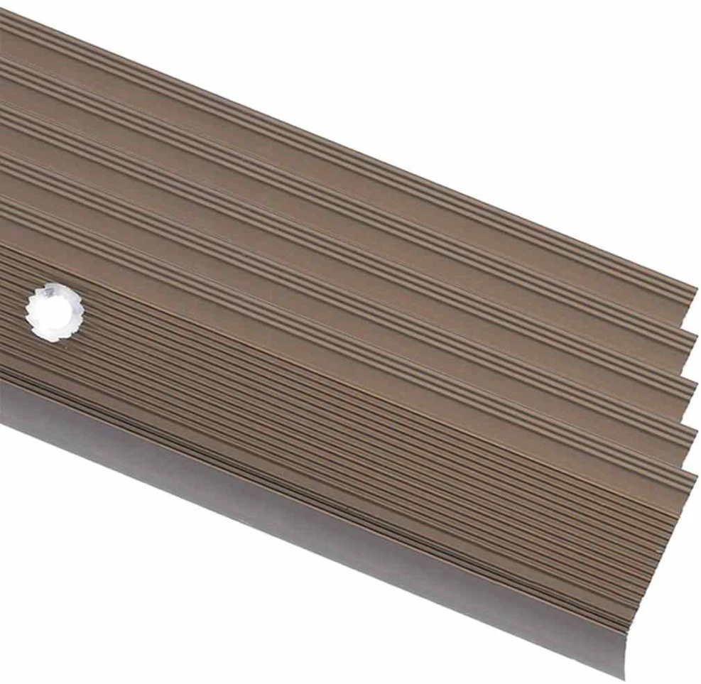 Profiliai laiptams, 5vnt., rudi, 100cm, aliuminis, L formos