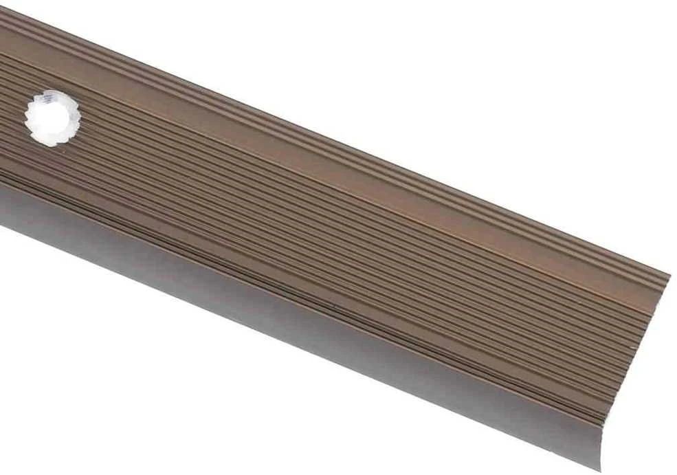 Profiliai laiptams, 5vnt., rudi, 100cm, aliuminis, L formos