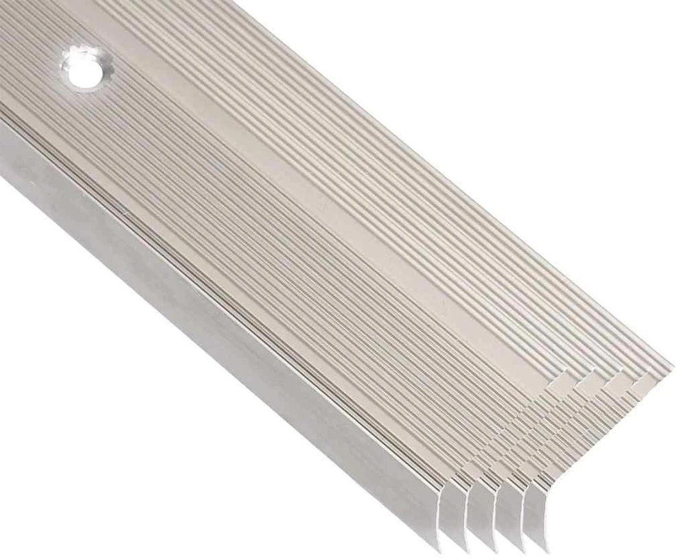 Profiliai laiptams, 5vnt., šampano, 100 cm, aliuminis, L formos