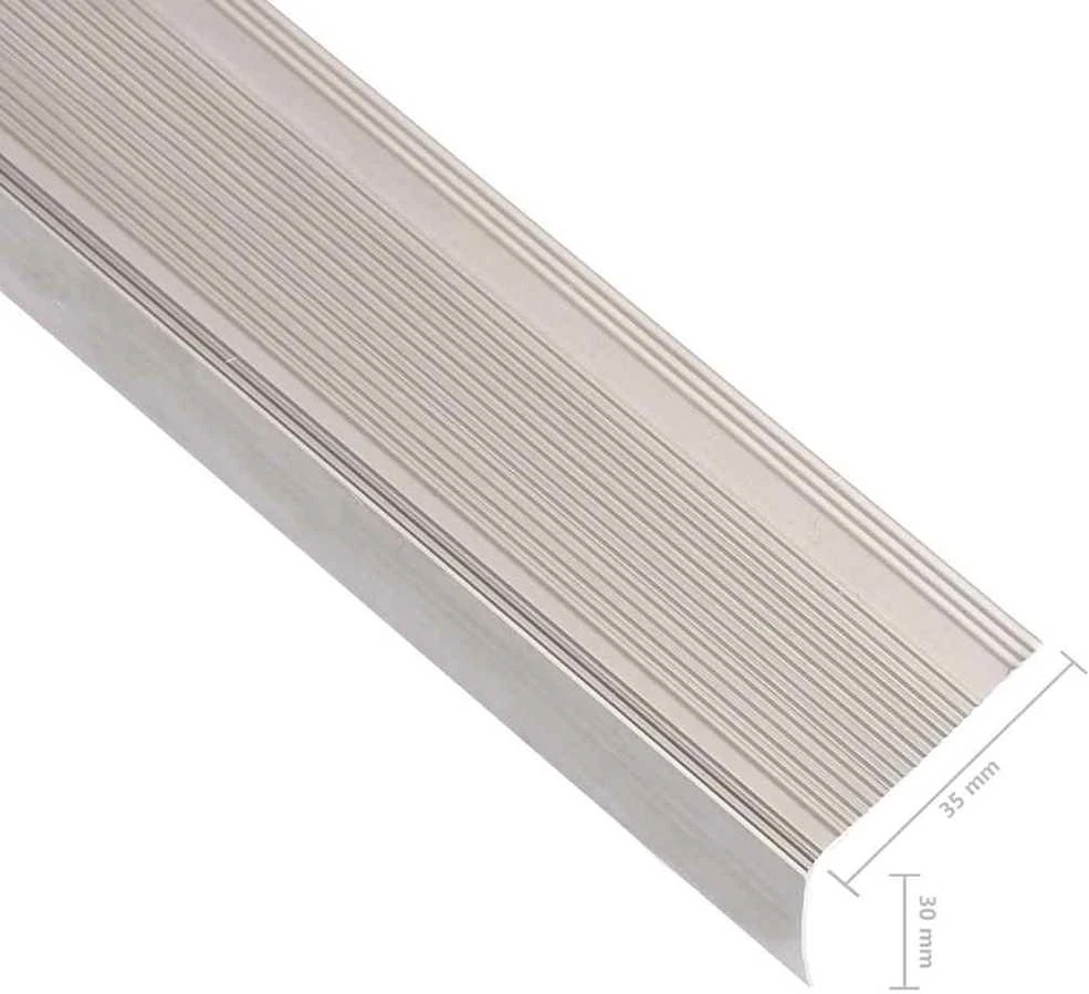 Profiliai laiptams, 5vnt., šampano, 100 cm, aliuminis, L formos