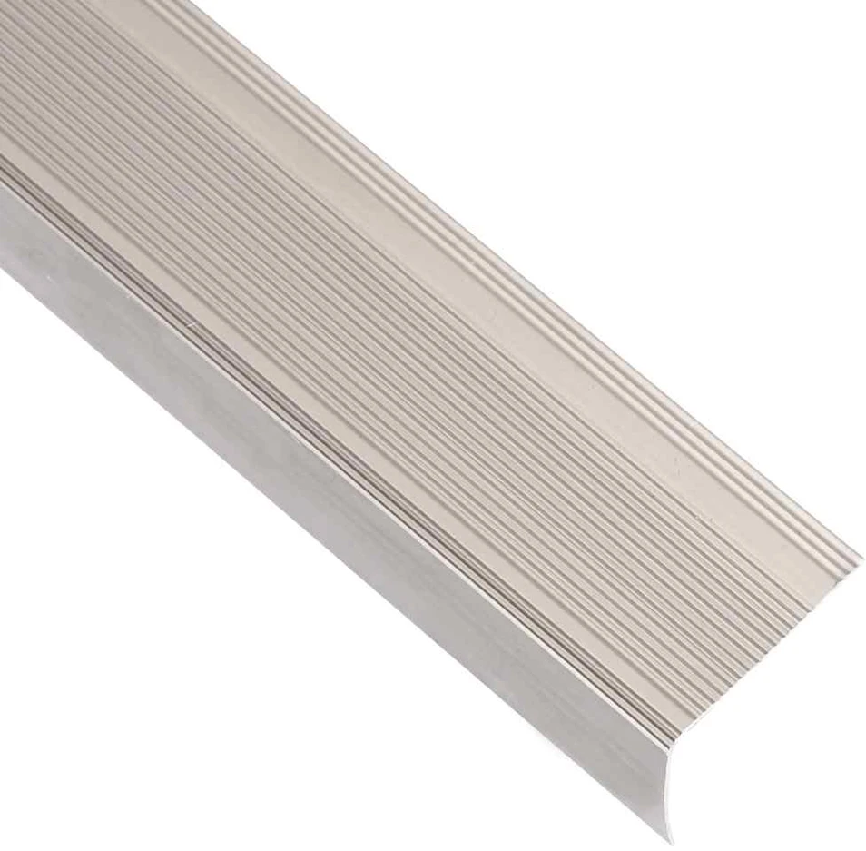 Profiliai laiptams, 5vnt., šampano, 90 cm, aliuminis, L formos