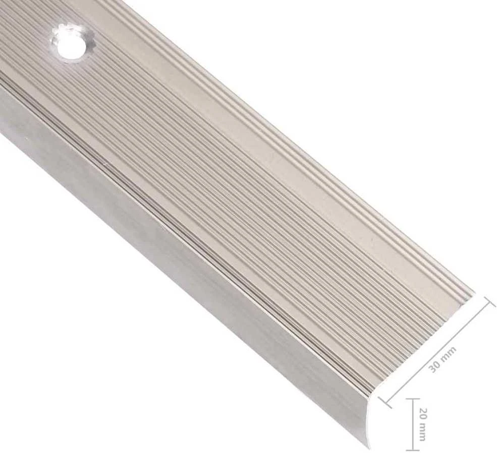Profiliai laiptams, 5vnt., šampano, 90 cm, aliuminis, L formos