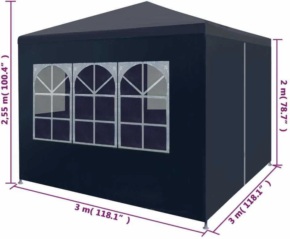 Proginė palapinė, 3x3m, mėlyna