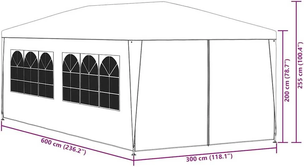 Proginė palapinė, 3x6 m, mėlyna