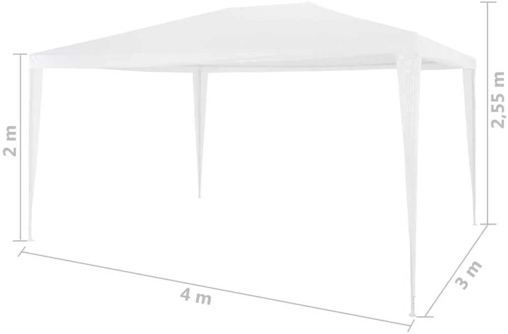Proginė palapinė, balta, 3x4 m