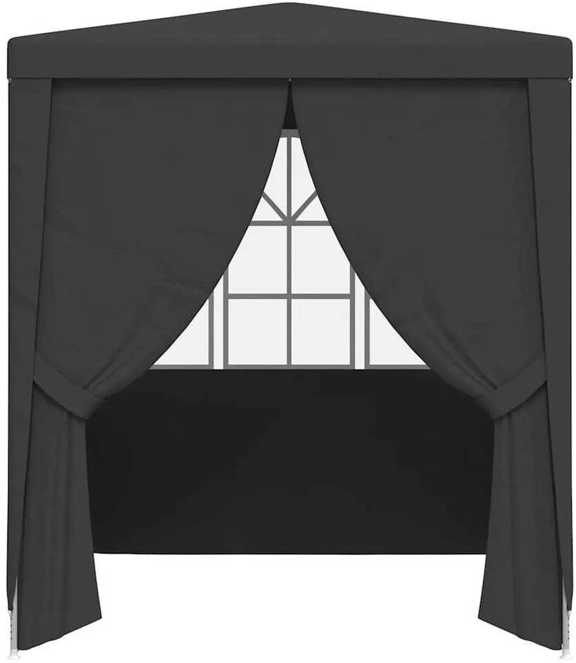 Proginė palapinė sienomis, antracito, 2,5x2,5m, 90g/m²