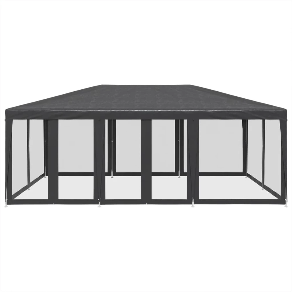 Proginė palapinė su 10 sienomis, antracito, 6x4m, HDPE