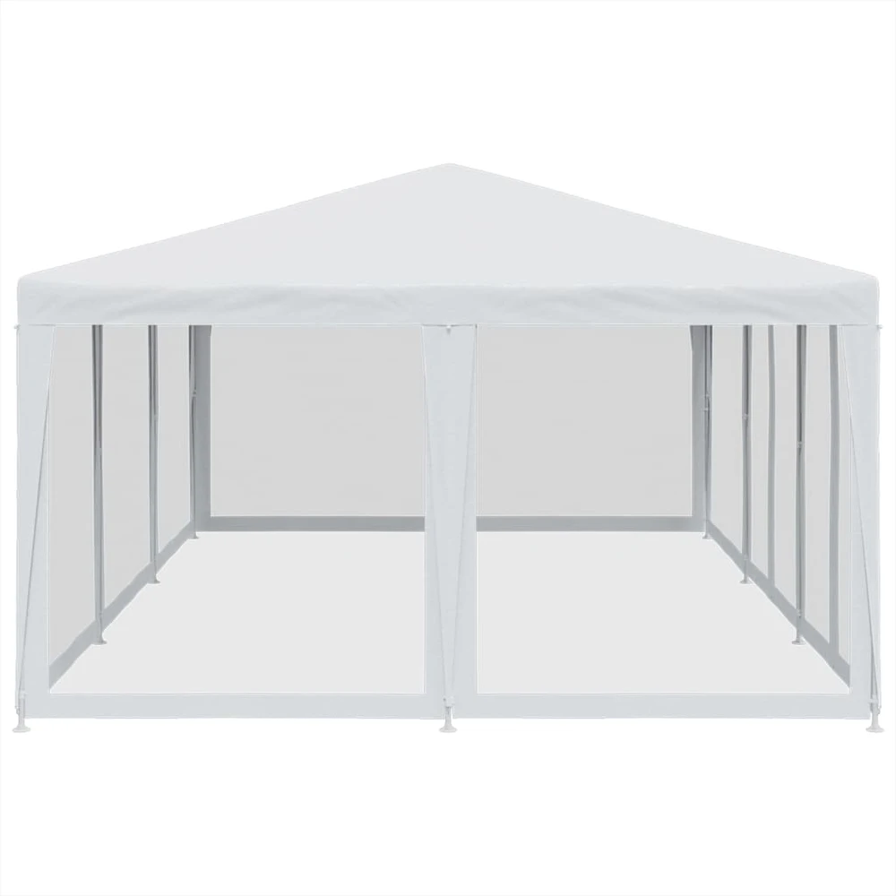 Proginė palapinė su 10 tinklinėmis sienomis, balta, 6x4m, HDPE