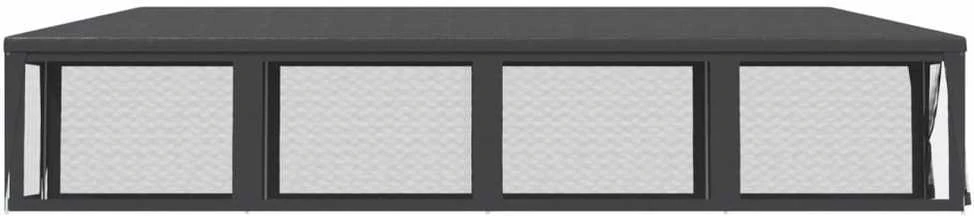 Proginė palapinė su 10 tinklinių sienų, antracito, 3x12m, HDPE
