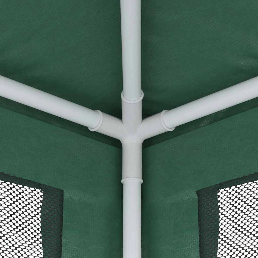 Proginė palapinė su 10 tinklinių sienų, žalia, 3x12m, HDPE