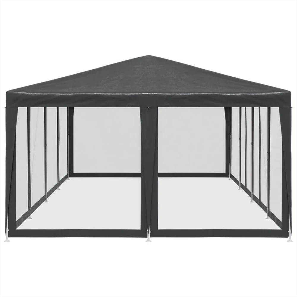 Proginė palapinė su 12 sienomis, antracito, 8x4m, HDPE