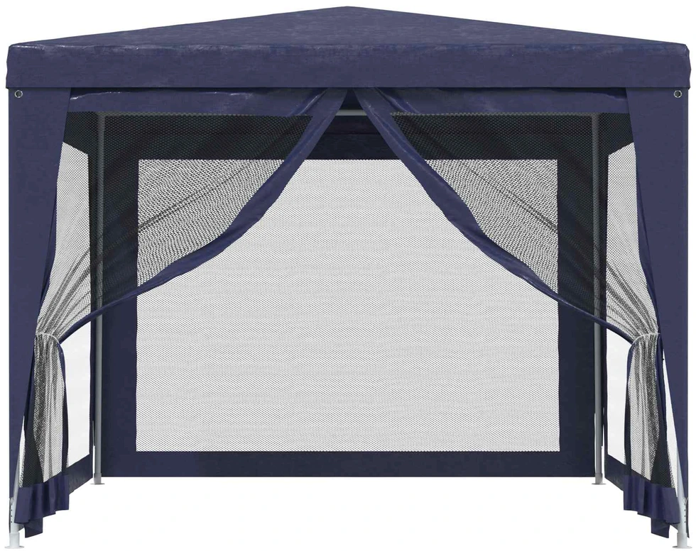 Proginė palapinė su 4 tinklinėmis sienomis, mėlyna, 3x3m, HDPE