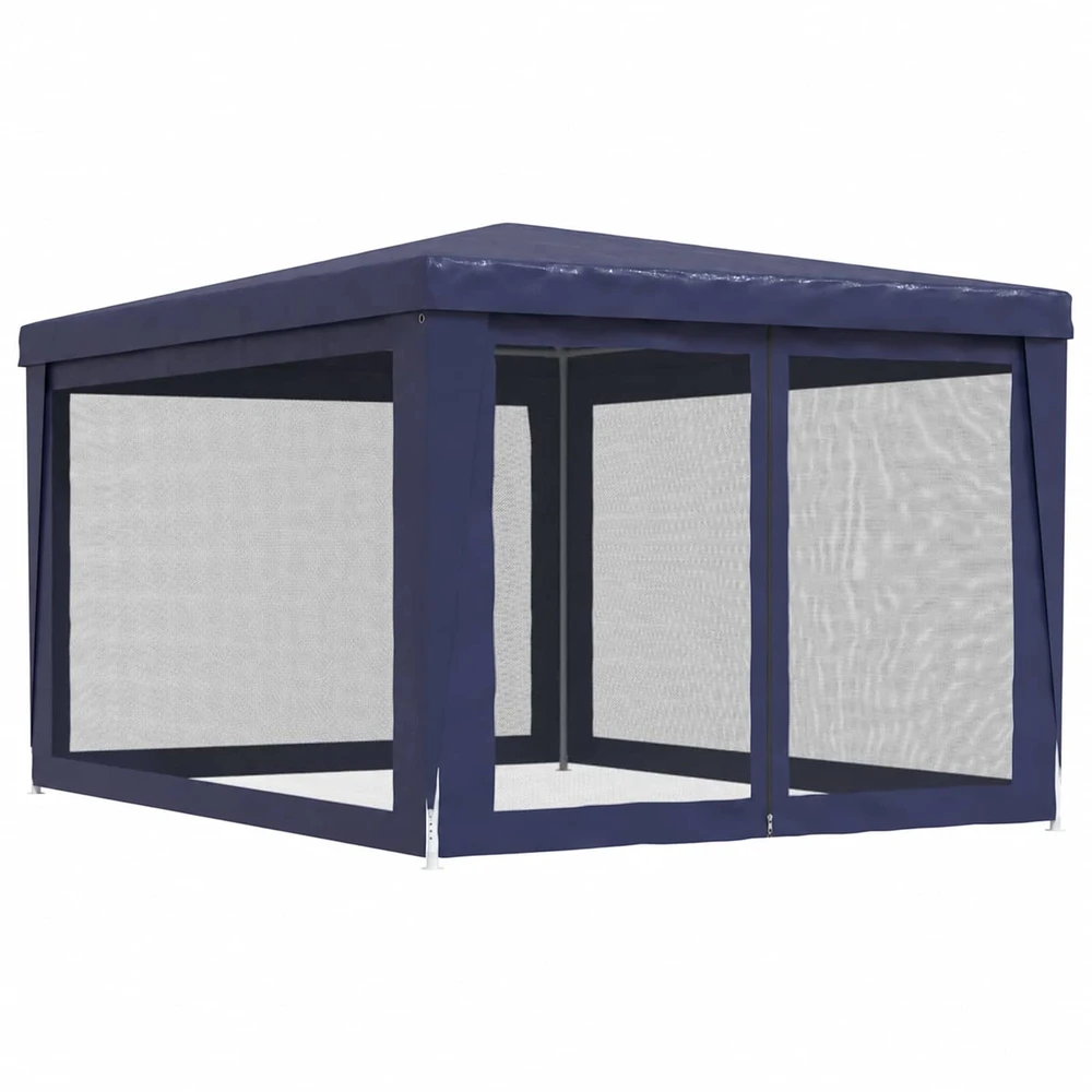 Proginė palapinė su 4 tinklinėmis sienomis, mėlyna, 3x4m, HDPE