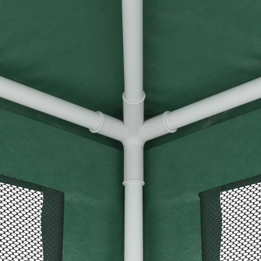 Proginė palapinė su 8 tinklinėmis sienomis, žalia, 3x9m, HDPE