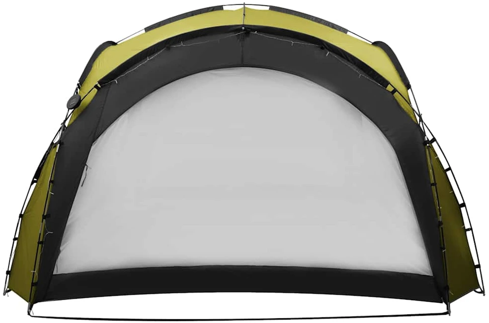 Proginė palapinė su LED ir 4 sienomis, žalia, 3,6x3,6x2,3m
