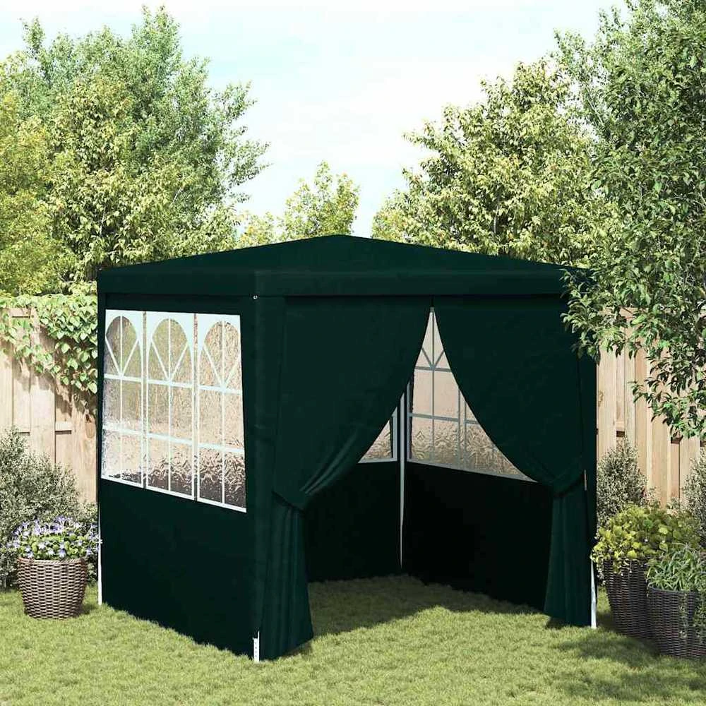 Proginė palapinė su sienomis, žalia, 2,5x2,5m, 90g/m²