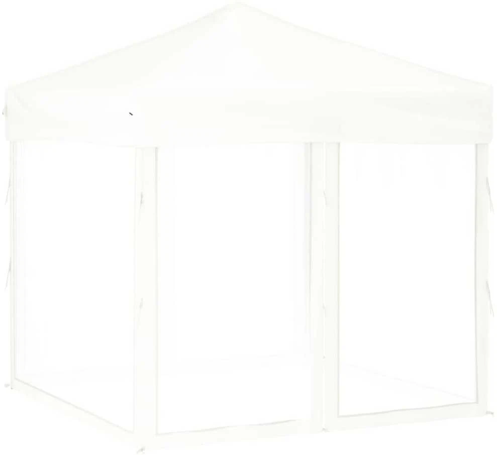 Proginė palapinė su šoninėmis sienomis, balta, 2x2m