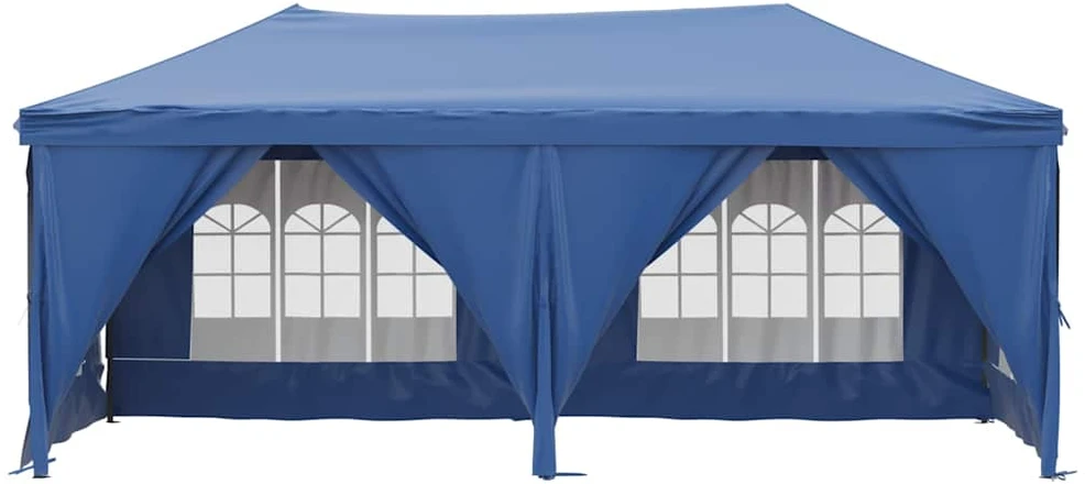 Proginė palapinė su šoninėmis sienomis, mėlyna, 3x6m