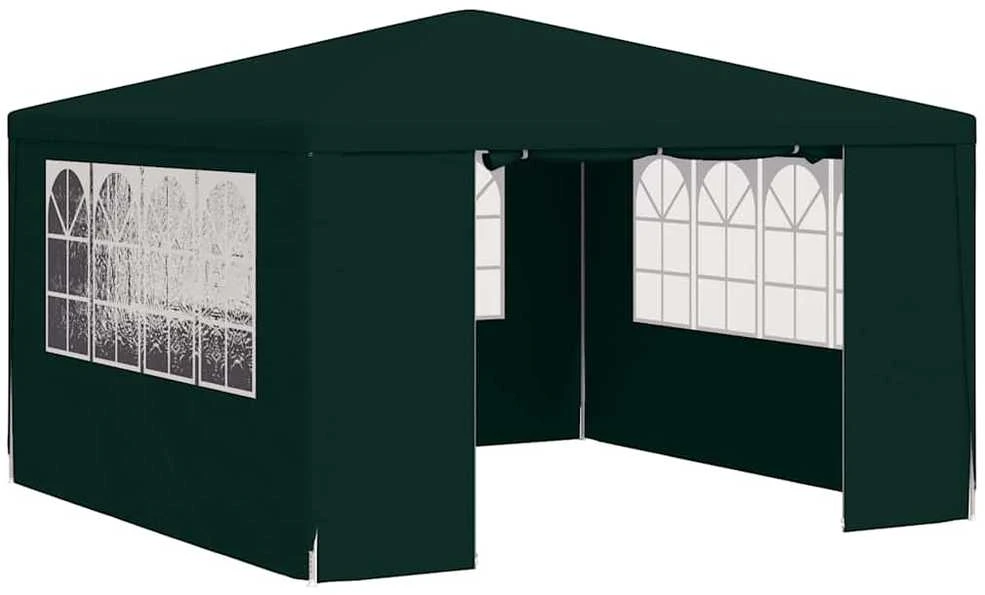 Proginė palapinė su šoninėmis sienomis, žalia, 4x4m, 90g/m²