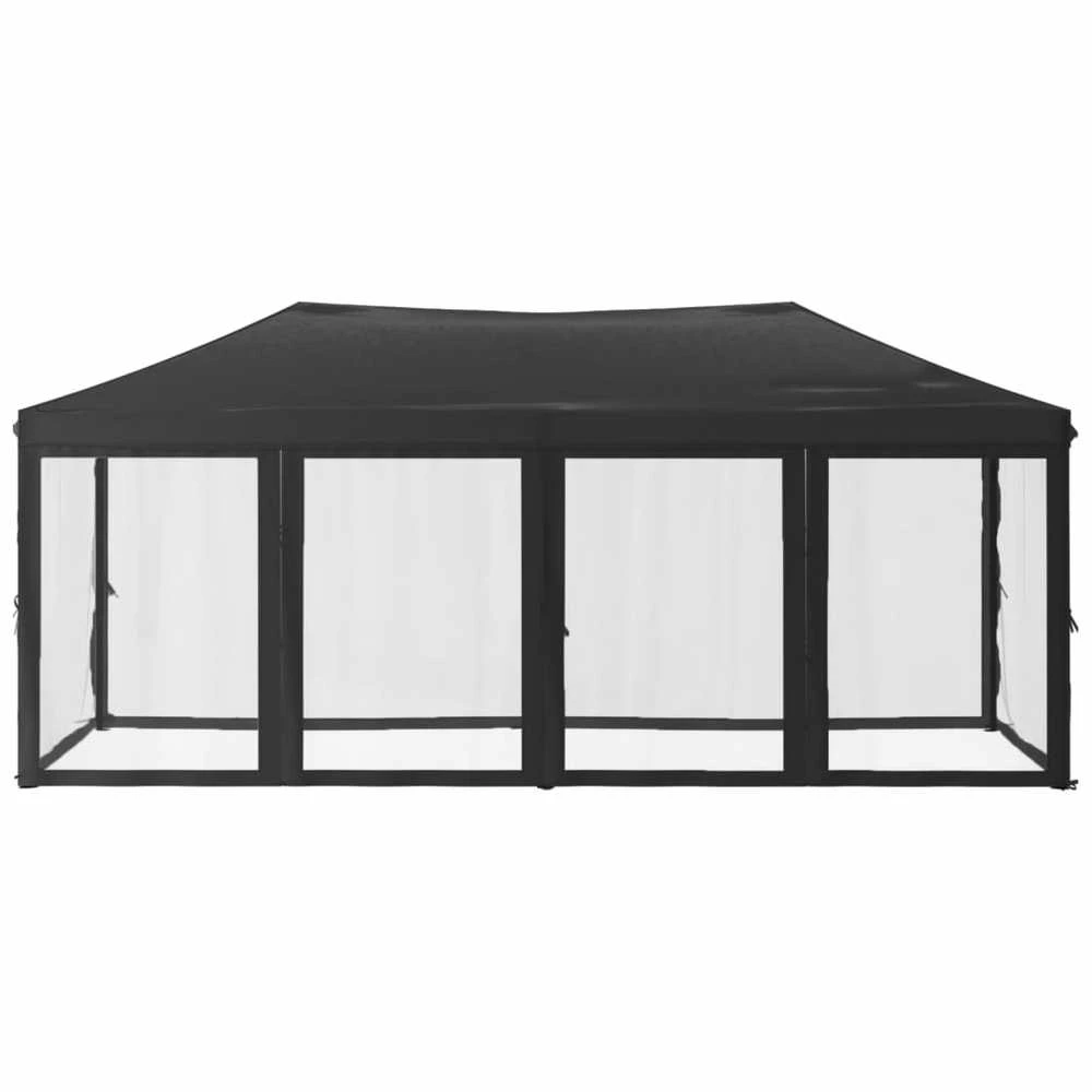 Proginė palapinė su šoninėmis sienomis, antracito, 3x6m