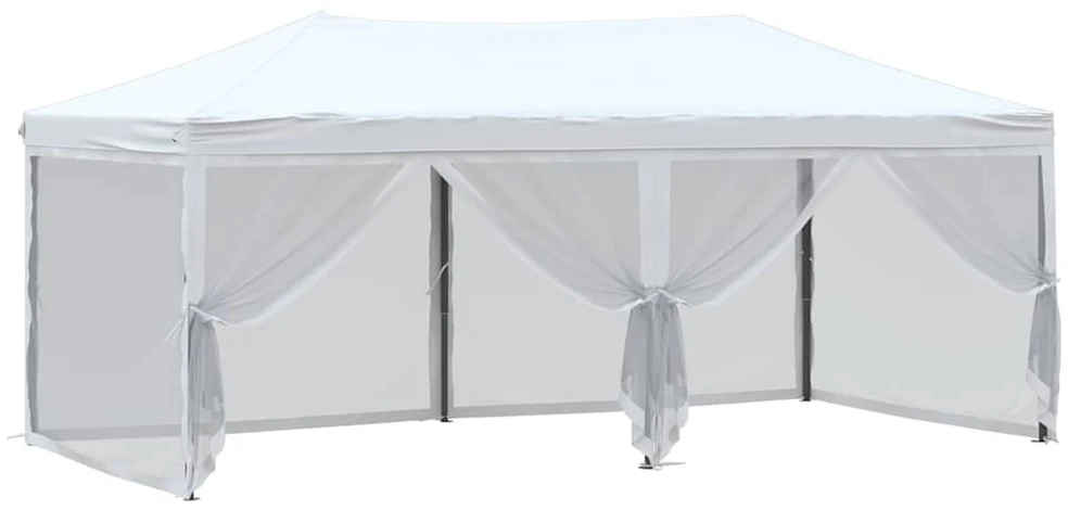 Proginė palapinė su šoninėmis sienomis, balta, 3x6m