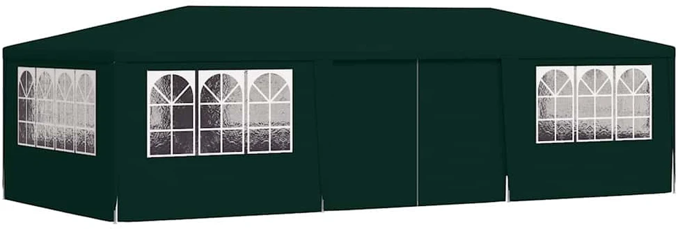 Proginė palapinė su šoninėmis sienomis, žalia, 4x9m, 90g/m²