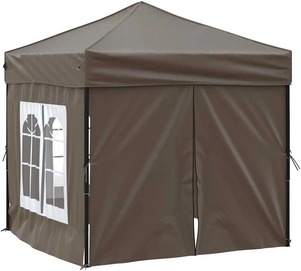Proginė palapinė su šoninėmis sienomis, taupe, 2x2m