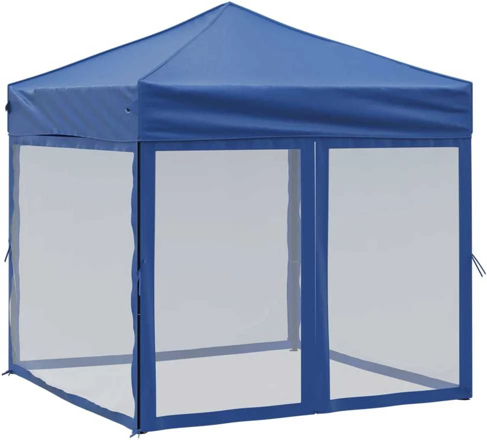 Proginė palapinė su šoninėmis sienomis, mėlyna, 2x2m