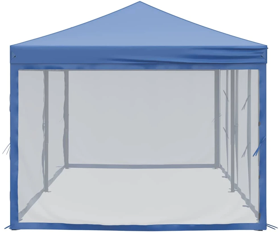 Proginė palapinė su šoninėmis sienomis, mėlyna, 3x6m