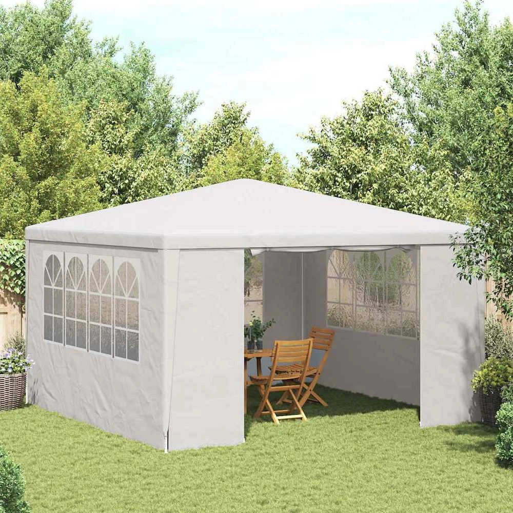 Proginė palapinė su šoninėmis sienomis, balta, 4x4m, 90g/m²