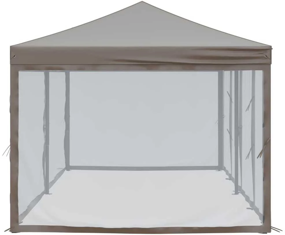 Proginė palapinė su šoninėmis sienomis, taupe, 3x6m