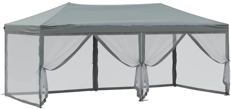 Proginė palapinė su šoninėmis sienomis, antracito, 3x6m