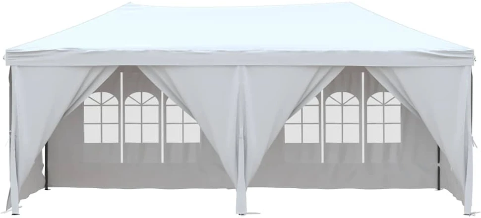 Proginė palapinė su šoninėmis sienomis, balta, 3x6m