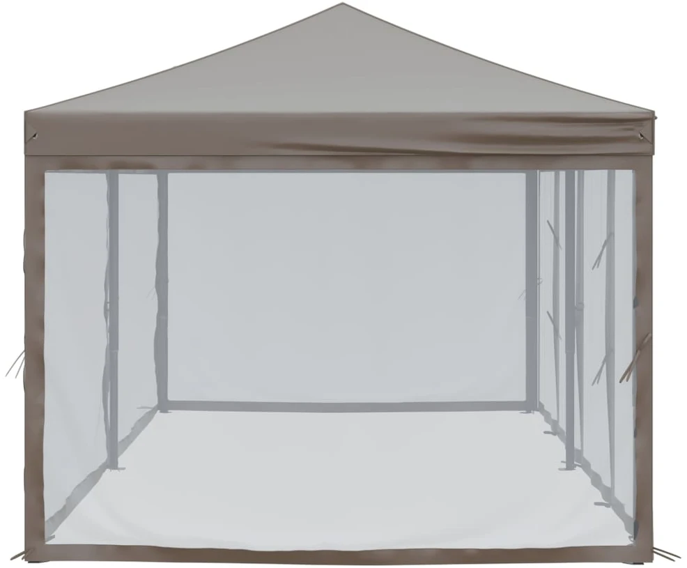Proginė palapinė su šoninėmis sienomis, taupe, 3x6m