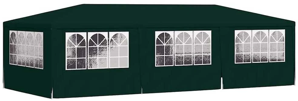 Proginė palapinė su šoninėmis sienomis, žalia, 4x9m, 90g/m²